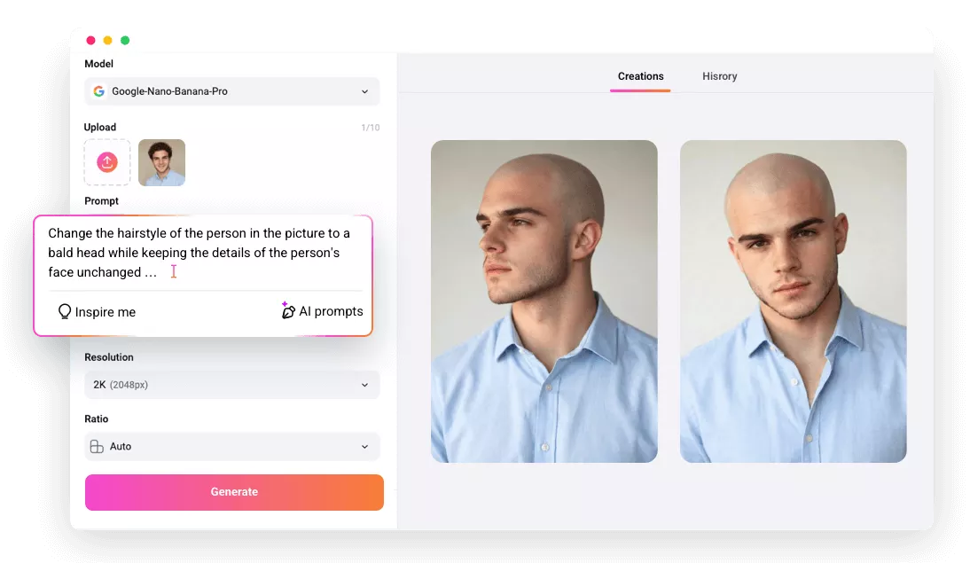Filtre chauve par IA